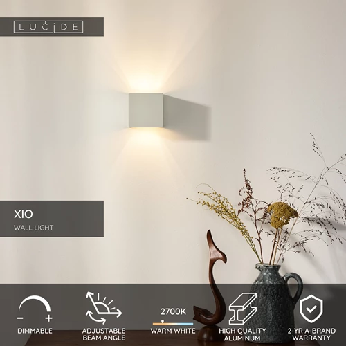 Lucide XIO - Wall light - LED Dim. - G9 - 1x4W 2700K - Adjustable beam angle - White - USP